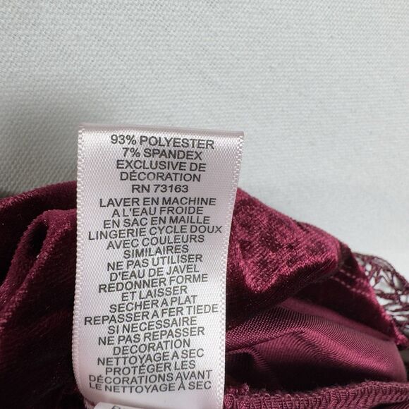 Fairy Grunge Whimsigoth Top Womens Medium Burgundy Velvet Witchy‎ Vampire Goth - Picture 9 of 11